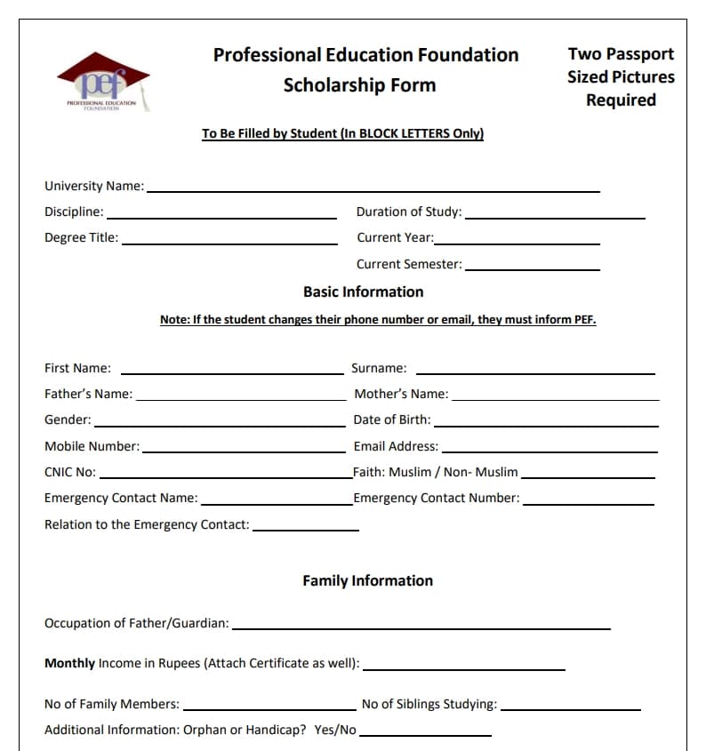 Application Form
